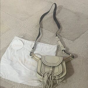 Chloe Lace White Cream Crossbody Ba